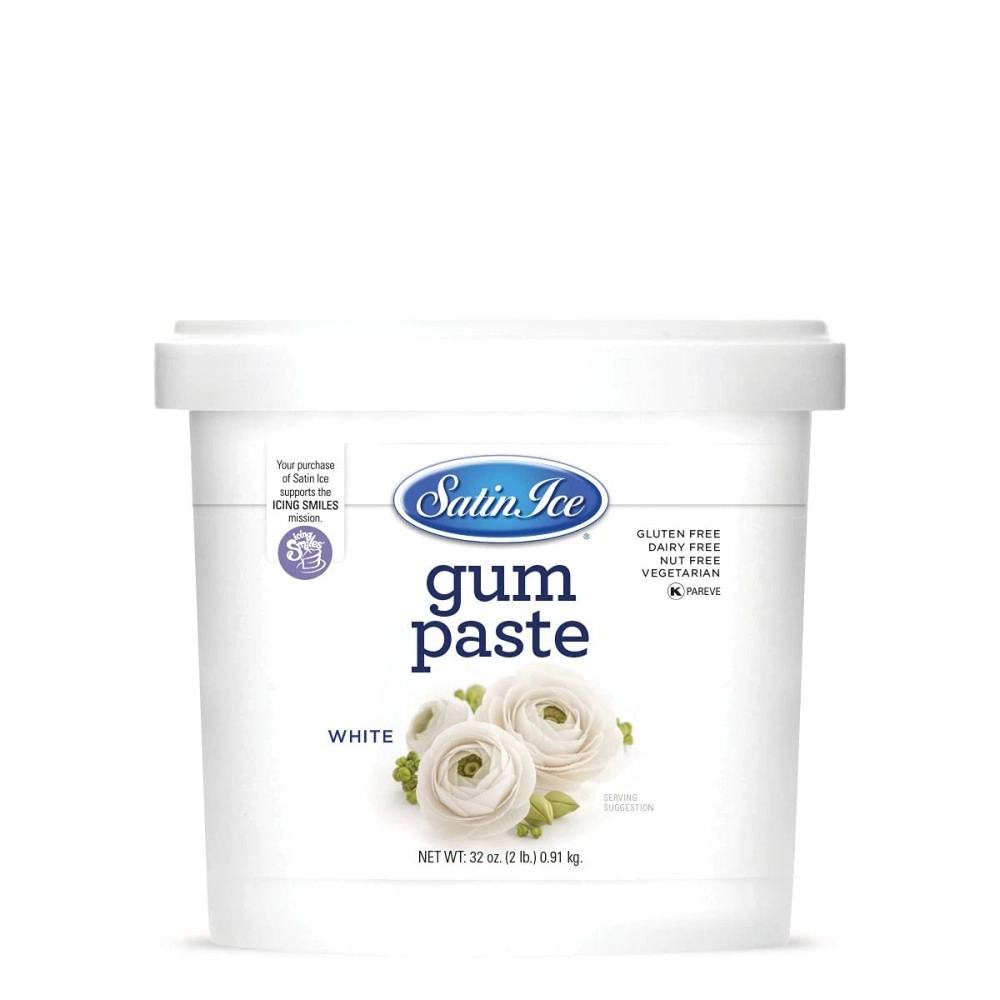 Satin Ice - White Gum Paste, Vanilla,2 Pound