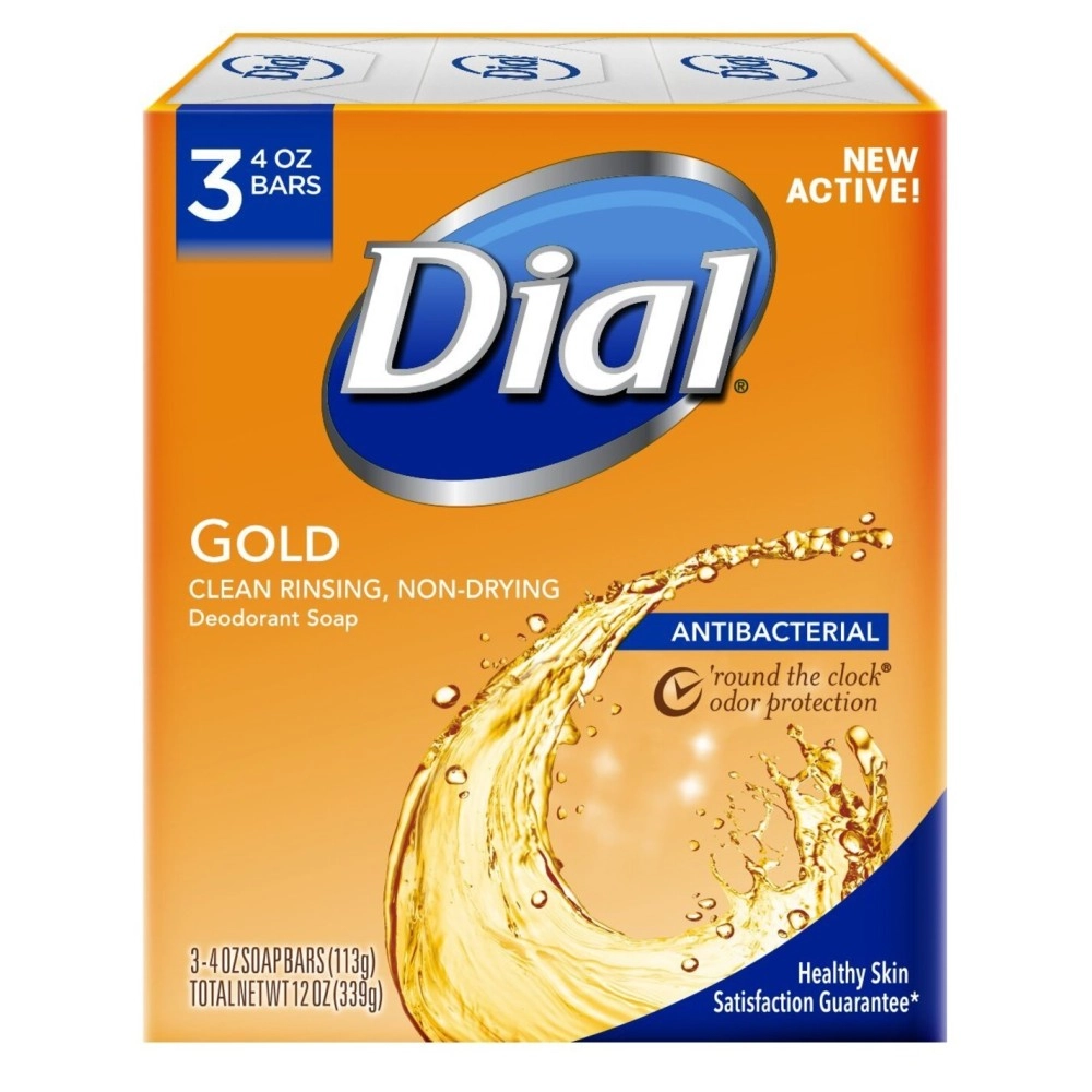 Dial Gold Antibacterial Deodorant Soap For Unisex 3 x 4 oz