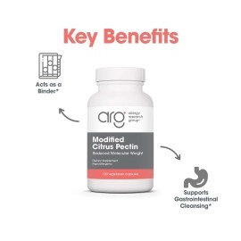 Allergy Research Group Modified Citrus Pectin Low Molecular Weight Cleansing - 120 Vegetarian Capsules
