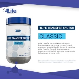 4Life Transfer Factor Classic - Immune System Support Featuring Transfer Factor from Cow Colostrum - 90 Capsules