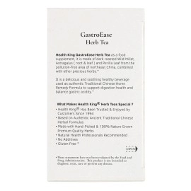 Health King GastroEase Herb Tea, Teabags, 20 Count Box