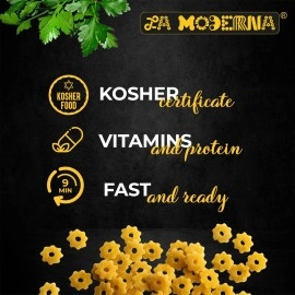 LA MODERNA, Estrella, Pasta, Hecha con Smola de Trigo Durum, Enriquecida con Vitaminas y Hierro, 7 oz