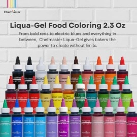 Chefmaster Liqua-Gel Food Color. 2.3 oz.- Lemon Yellow C5007-Lw-1