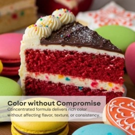 Chefmaster Liqua-Gel Food Color 2.3 oz. - Red Red