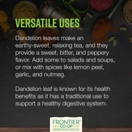 Frontier Co-op Organic Cut & Sifted Dandelion Leaf 1lb