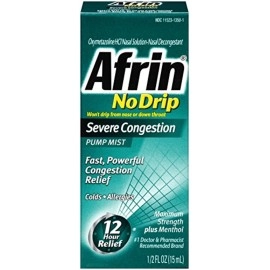 Afrin No Drip Pump Mist Severe Congestion, 0.5 oz (Pack of 1)