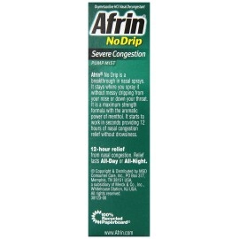 Afrin No Drip Pump Mist Severe Congestion, 0.5 oz (Pack of 1)