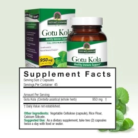 Nature\'s Answer Gotu-Kola Herb Capsules, 90 Count