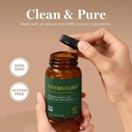 Global Healing Center Latero-Flora, Probiotic Supplement for Men and Women - Non-GMO, Vegan,60 Capsules