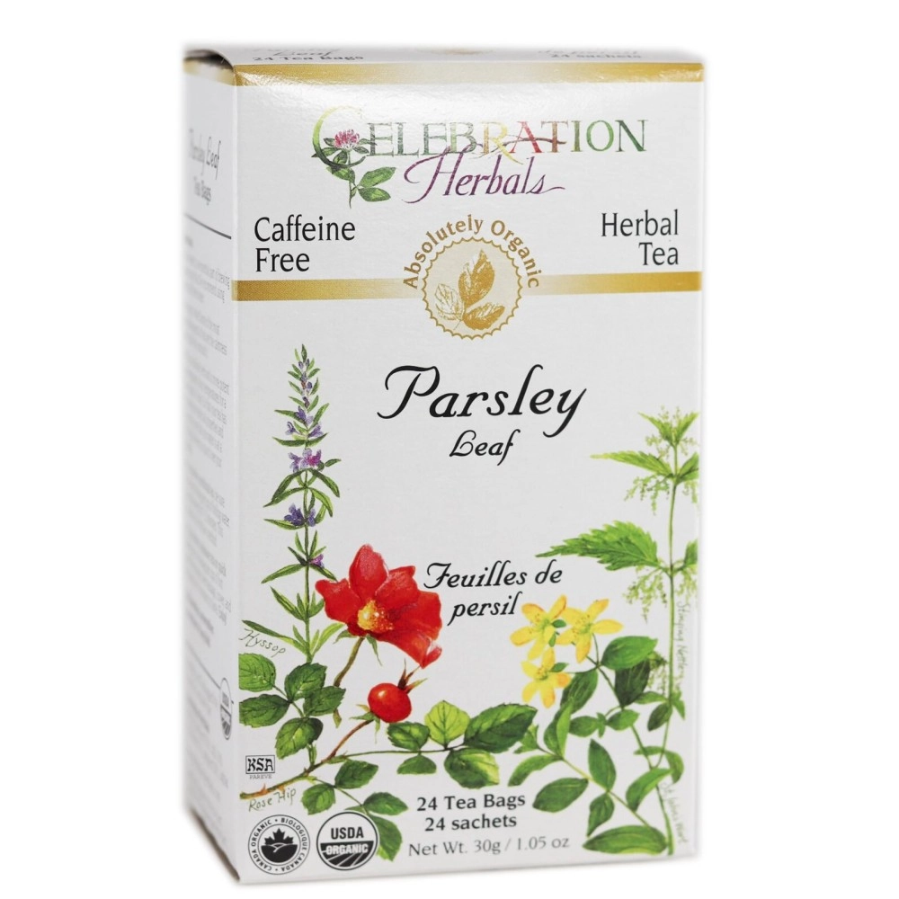 Celebration Herbals Organic Parsley Leaf Tea Caffeine Free, 24 Herbal Bags