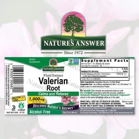 Nature\'s Answer Alcohol-Free Valerian Root, 2-Fluid Ounces