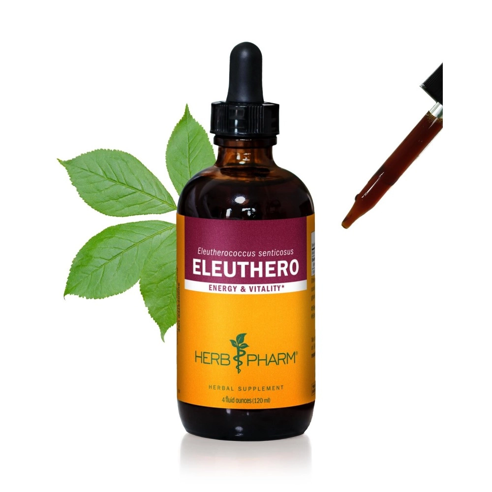 Herb Pharm Eleuthero Root Liquid Extract for Energy and Stamina, Cane Alcohol, 4 Ounce