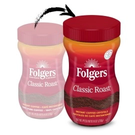 Folgers Classic Roast, Instant Coffee Crystals, 8 oz