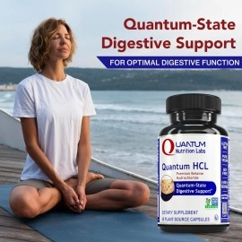 Quantum Nutrition Labs HCL - -State Digestive and Detoxification Support* - 90 Vegetarian Capsules (Betaine Hydrochloride Acid Caps)