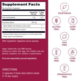 Kroeger Herb Black Radish and Parsley Capsules, 100 Count