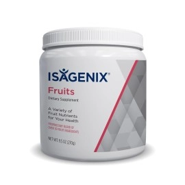 Isagenix Fruits Phytonutrient Drink Mix with Eleuthero Root, Apple, Peach, and More to Complement Diet 270 Grams (30 Servings)
