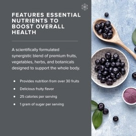 Isagenix Fruits Phytonutrient Drink Mix with Eleuthero Root, Apple, Peach, and More to Complement Diet 270 Grams (30 Servings)