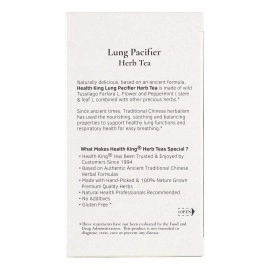 Health King Medicinal Teas Lung Pacifier Herb Tea Bags, 20 Count