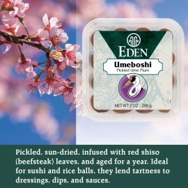 Eden Foods Umeboshi Plums, Whole, 7.05 oz