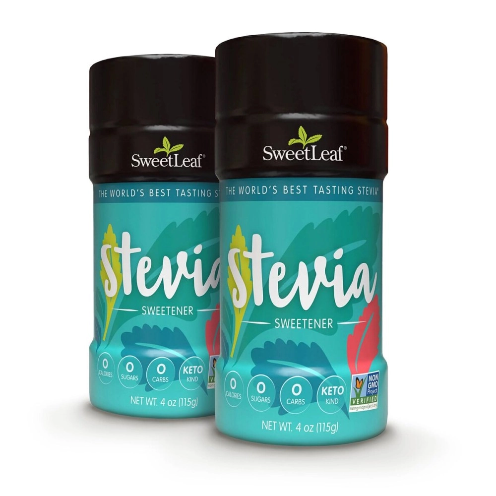 SweetLeaf Stevia Powder 4 Ounce Shaker Jars Set of 2 Multi