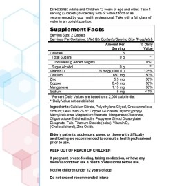 Citracal Maximum Plus Highly Soluble, Easily Digested, 630 mg Calcium Citrate With 1000 IU Vitamin D3, Bone Health Supplement for Adults, Caplets, 180 Count
