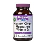 Bluebonnet Nutrition Calcium Citrate Magnesium Plus Vitamin D3 Caplets, Bone Health & Muscle Relaxation, Non GMO, Gluten, Soy & Milk Free, Kosher, White, 90 Count