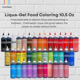 Chefmaster Liqua-Gel Food Color, 10.5-Ounce, Bright Red