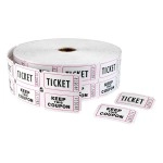 MACO Double Roll - Ticket/Keep This Coupon - Tickets, 1 x 2 Inches, White, 2000 Per Roll (18-623)