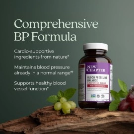New Chapter Blood Pressure Supplement - Blood Pressure Take Care with Grapeseed + Black Currant + Non-GMO Ingredients for Blood Pressure Support - 30 ct Vegetarian Capsule