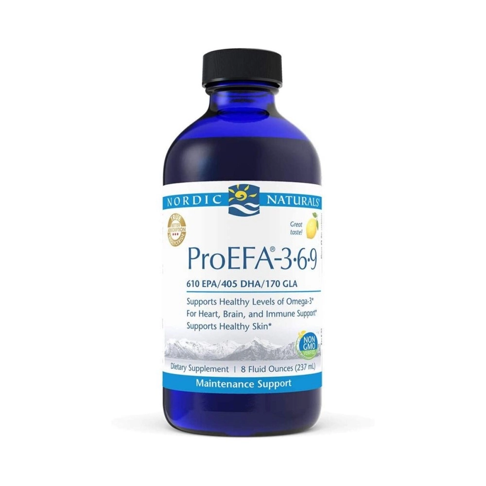 Nordic Naturals ProEFA 3-6-9, Lemon Flavor - 8 oz - 1270 mg Omega-3 - EPA & DHA with Added GLA - Healthy Skin, Cognition, & Positive Mood - Non-GMO - 48 Servings