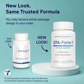 Biotics Research GTA Forte II Endocrine Glands Support, Promotes Optimal Hormonal Balance. Contains Porcine Glandular, Phytochemically Bound Trace Elements Zinc, Selenium, Copper, Rubidium 90 Caps