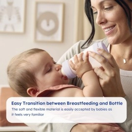 MAM Bottle Fast Flow Level 3 (Set of 2), for 4+ Months, SkinSoft Silicone for Baby Bottles, Fits All MAM Bottles