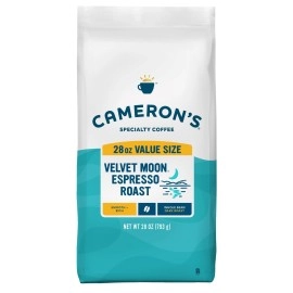 Cameron\'s Coffee Roasted Whole Bean Coffee, Velvet Moon Espresso Roast, 28 Ounce