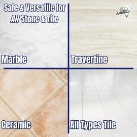 Black Diamond Stoneworks MARBLE & TILE FLOOR CLEANER. Great for Ceramic, Porcelain, Granite, Natural Stone, Vinyl and Brick. No-rinse Concentrate.(1-Quart)