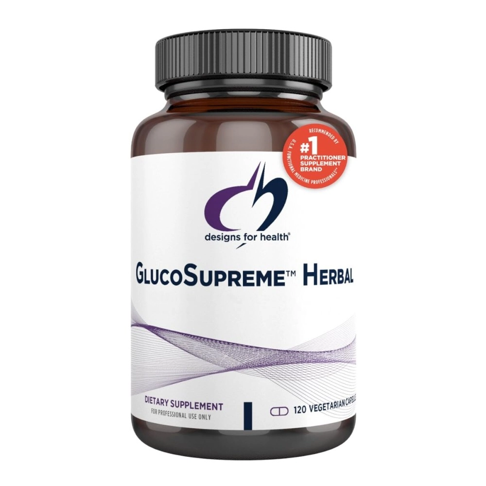 Designs for Health GlucoSupreme Herbal Supplement - Berberine HCl, Banaba, Ginseng + Cinnamon Extract - Vegan, Non-GMO Supplements (120 Capsules)