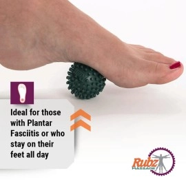 Due North Industrial Foot Rubz Foot Hand & Back Massage Ball, Relief from Plantar Fasciitis, Green
