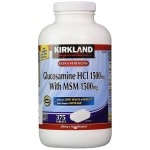 Kirkland Signature Extra Strength Glucosamine HCI 1500mg, With MSM 1500 mg, 375-Count Tablets