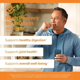 Doctor\'s Best 3000 GDU Bromelain Proteolytic Digestive Enzymes Supplements, Supports Healthy Digestion, Joint Health, Nutrient Absorption, 500 mg,Capsule, 90 Count(Pack of 1)