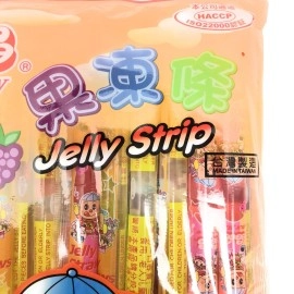 Jinjin Jin Jin - Jelly Strip (Jelly Filled Straws in Assorted Flavors) - Net Wt. 14.7 Oz.