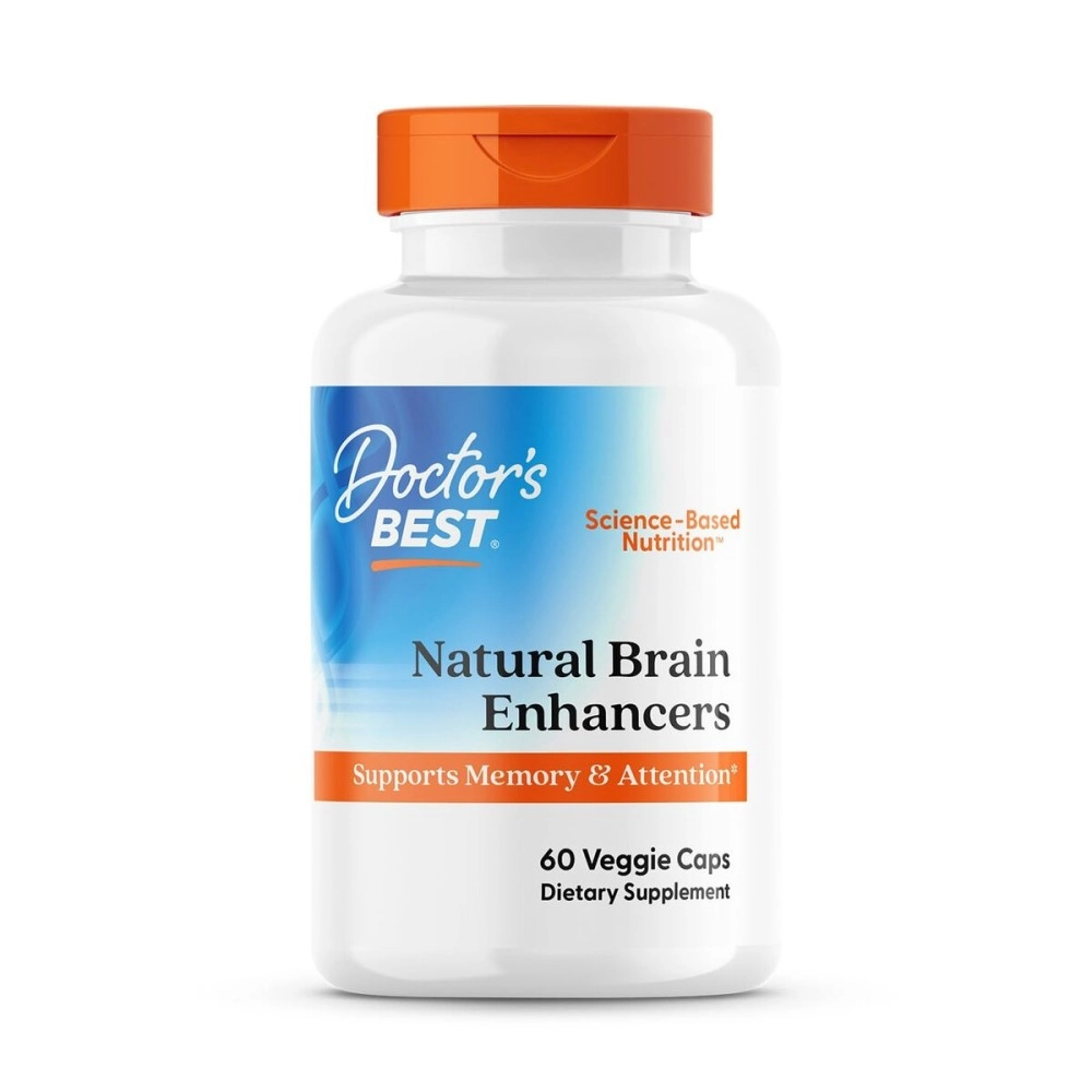 Doctor\'s Best Natural Brain Enhancers, Non-GMO, Vegan, Gluten Free, 60 Veggie Caps