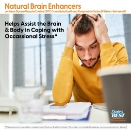 Doctor\'s Best Natural Brain Enhancers, Non-GMO, Vegan, Gluten Free, 60 Veggie Caps