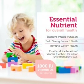Zahler, Junior D3 Chewable 1000 IU, Kids Vitamin D, Great Tasting Chewable Vitamin D for Kids, Optimal Vitamin D3 1000 IU for Children,Certified Halal, 120 Chewable Tablets