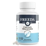Freeda Calcium Gluconate - Kosher Vegan Calcium Supplement - Easy to Digest & Absorb - Supports Bone Strength - Pure Calcium Without Vitamin D - (100 Capsules)