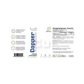 Liquid Ionic Chelated Copper | Natural Elixir for Healthy Connective Tissue | Healthy Hair, Skin, Nails & Collagen | Healthy Iron Levels | Mood Balance | 96 Day Supply