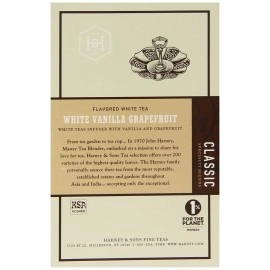 Harney & Sons White Tea, Vanilla Grapefruit, 20 Sachets (Pack of 6)