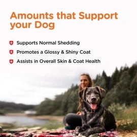 Nutri-Vet Fish Oil Supplements for Dogs - Skin and Coat Omega 3 Supplement - Dog Dry Skin & Dog Shedding Support - 100 Count Softgels