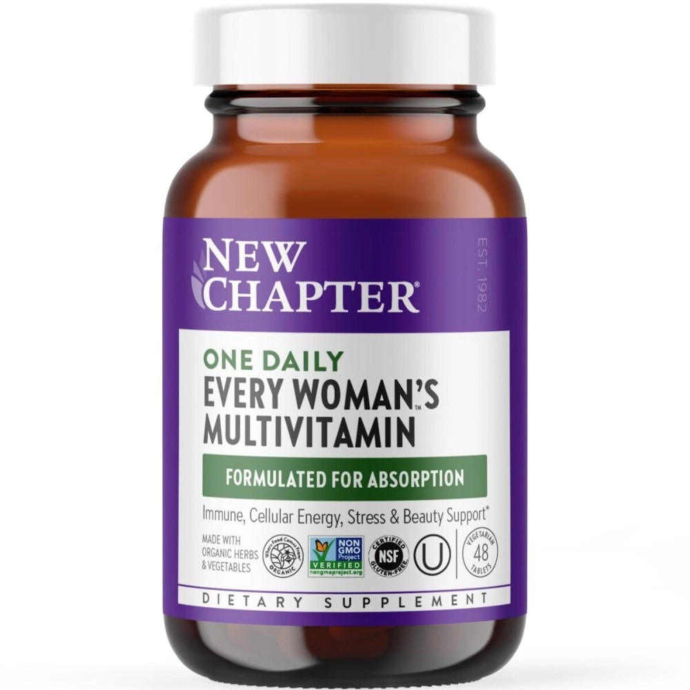 New Chapter Womens Multivitamin + Immune Support Every Womans One Daily with Fermented Nutrients, 48 Count