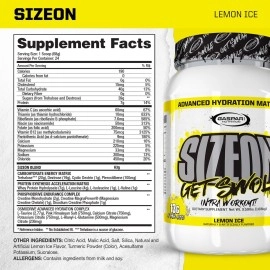 Gaspari Nutrition - SizeOn - The Ultimate Hybrid Intra-Workout Amino Acid & Creatine Formula, Increased Muscle Volume & Muscle Recovery - 3.59 Pound (Lemon Ice)
