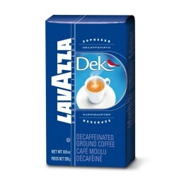 Lavazza Dek Ground Coffee Blend, Decaffeinated Dark Espresso Roast, 8.8-Ounce Bag