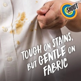 Shout Advanced Grease Busting Foam, Laundry Stain Remover for Oil and Grease Stains; Works on motor oil, bike grease, cooking oil, and more! 18oz Can